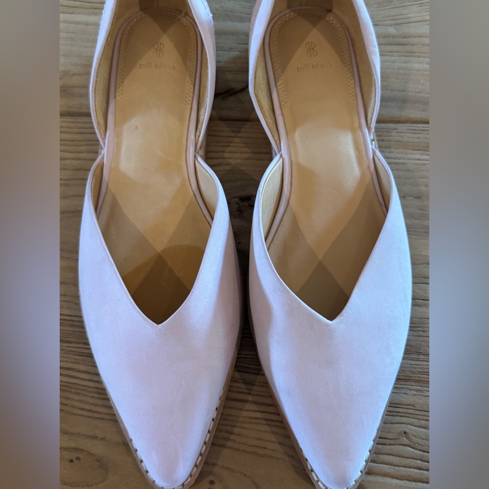Bill Blass Pink Flats Elegant Pointed-Toe Loafers